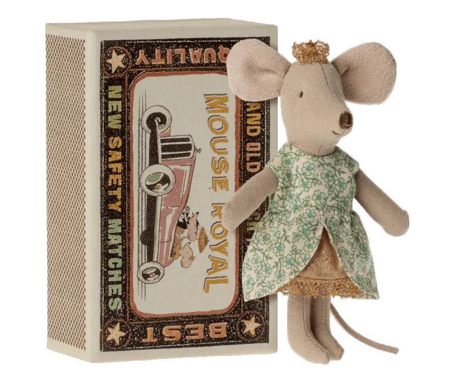 Maileg Princess Little Sister Mouse in Matchbox