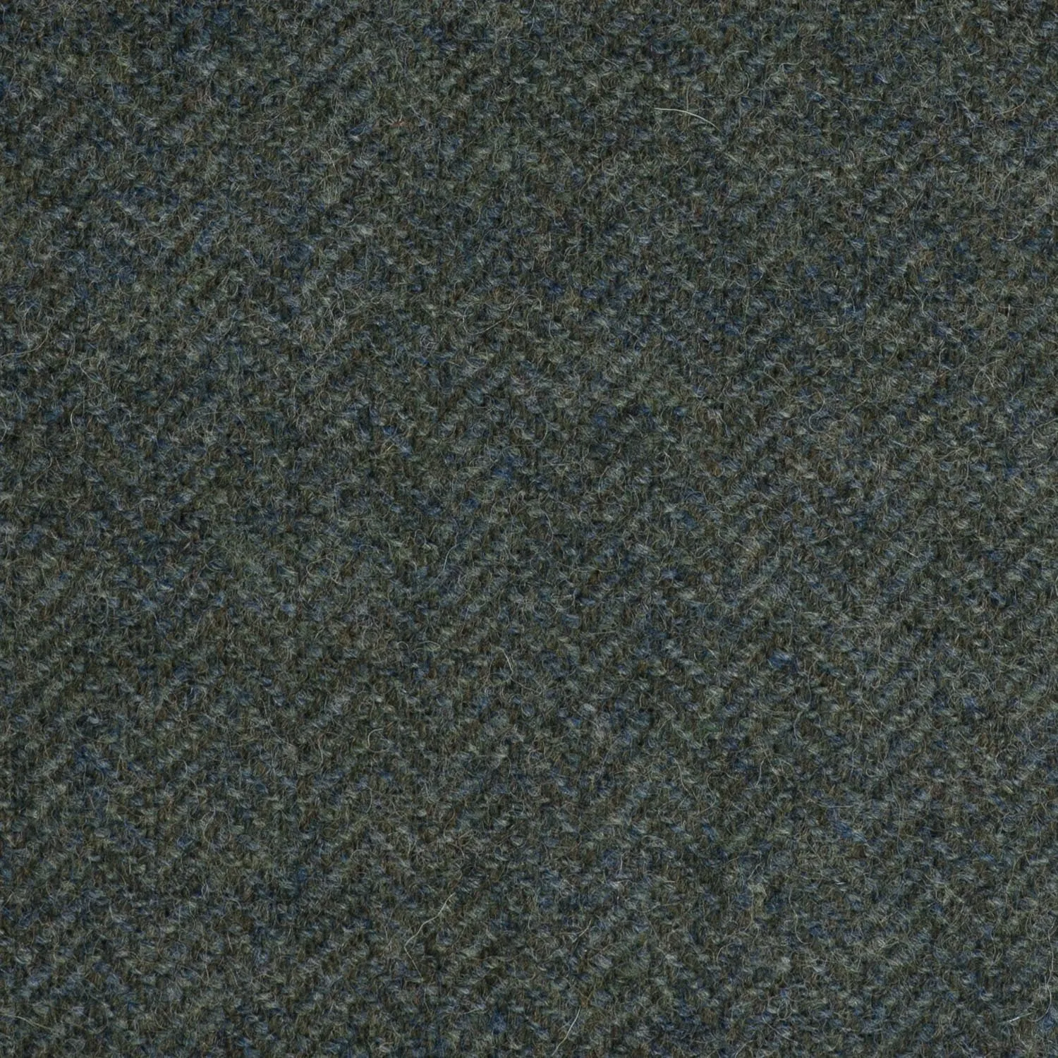 Medium Green Subdued Herringbone Coral Tweed All Wool