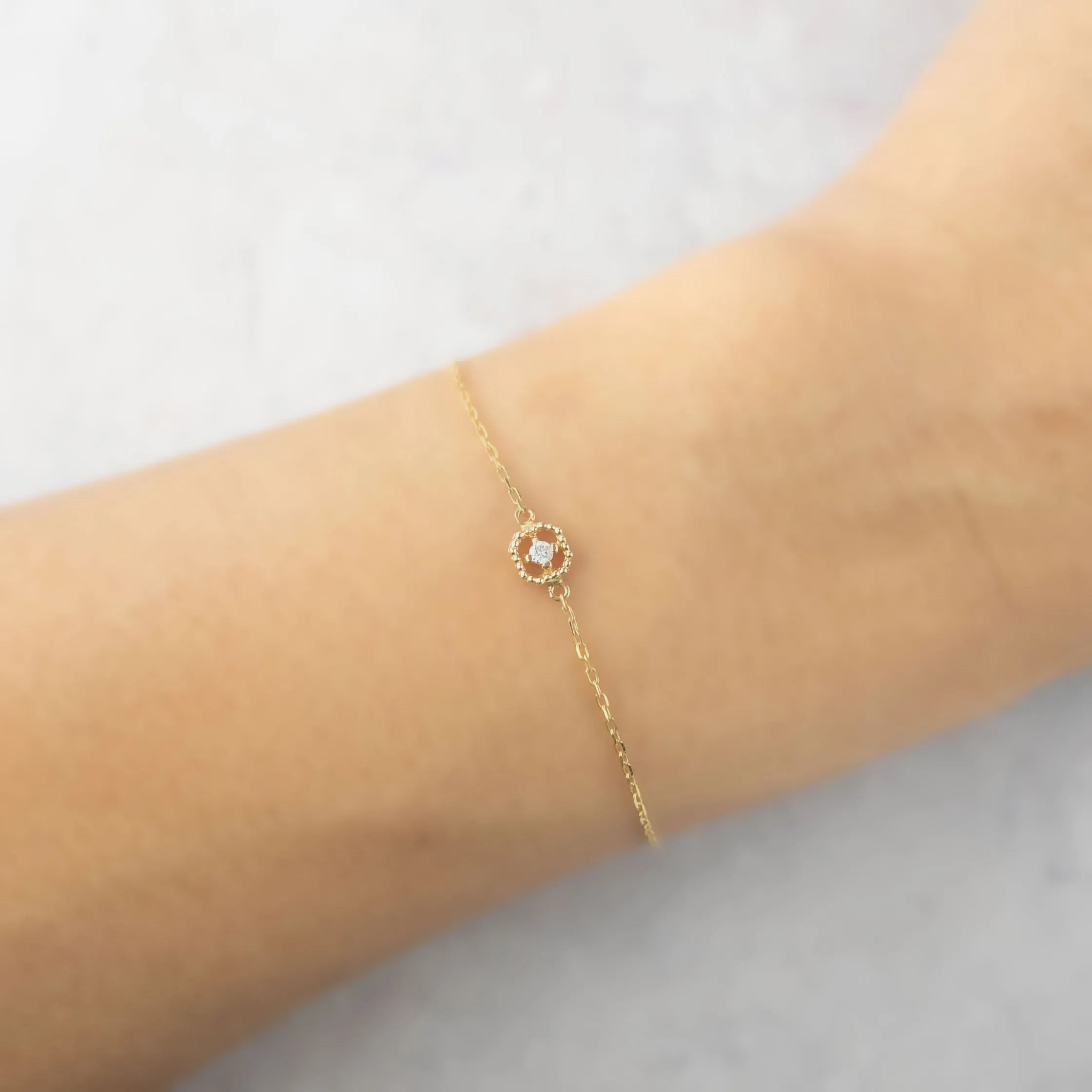 Milgrain Square Bracelet