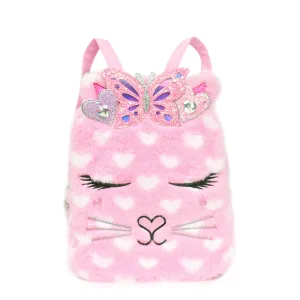 Miss Bella Kitty Cat Heart Printed Plush Mini Backpack