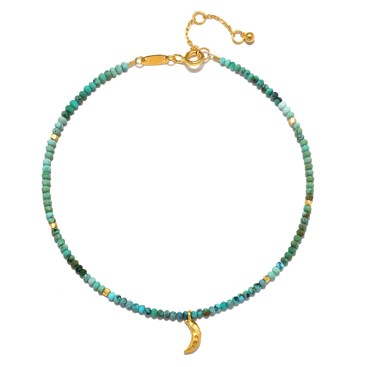 Moonlit Journey Turquoise Moon Anklet