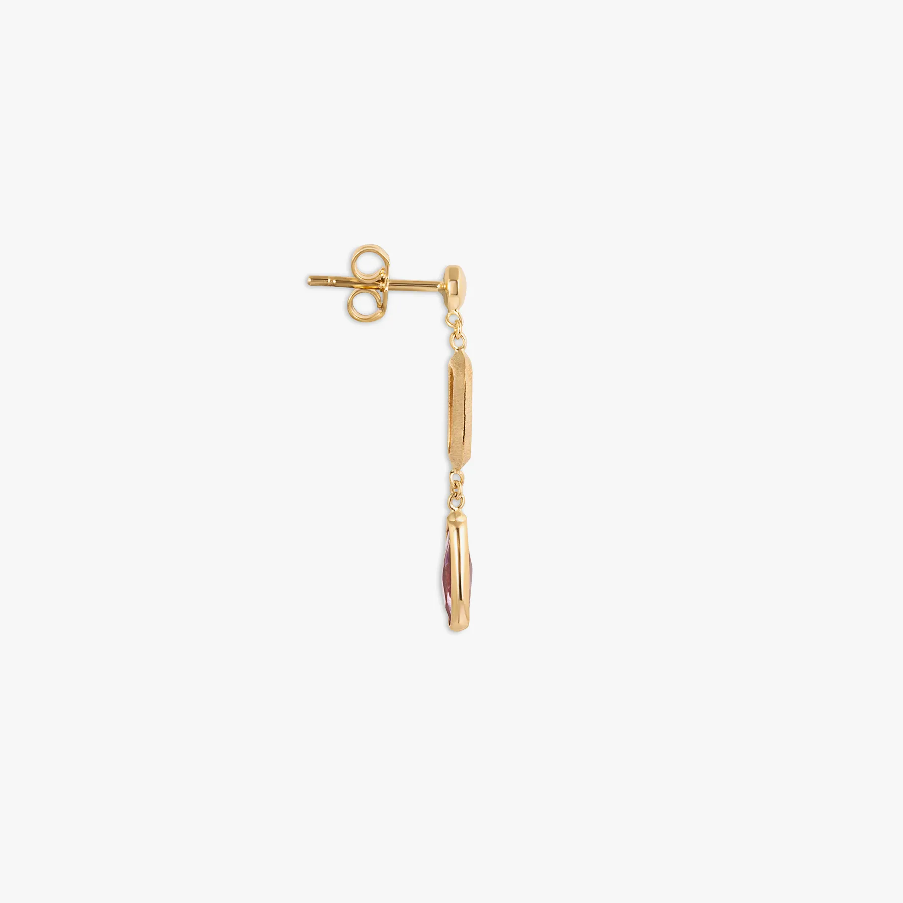 Obi Canna Earrings In 14K Yellow Gold With Amethyst, Cytrine and Topaz