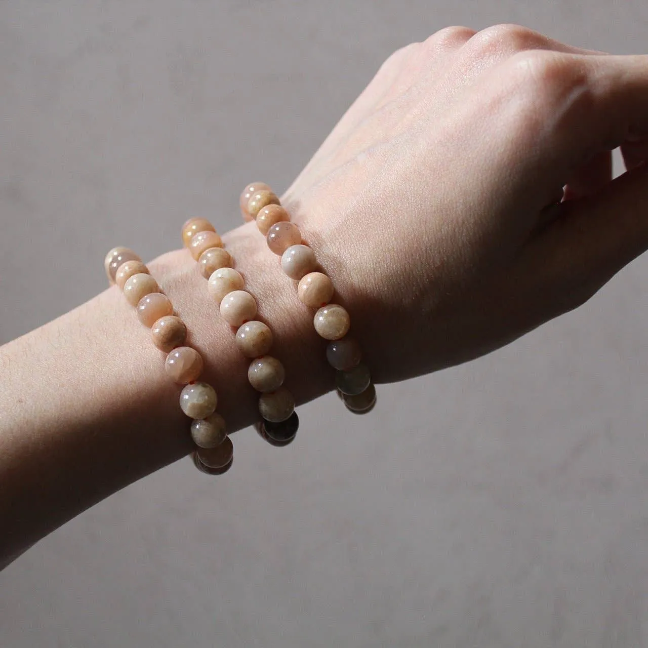 Peach Moonstone Bracelet