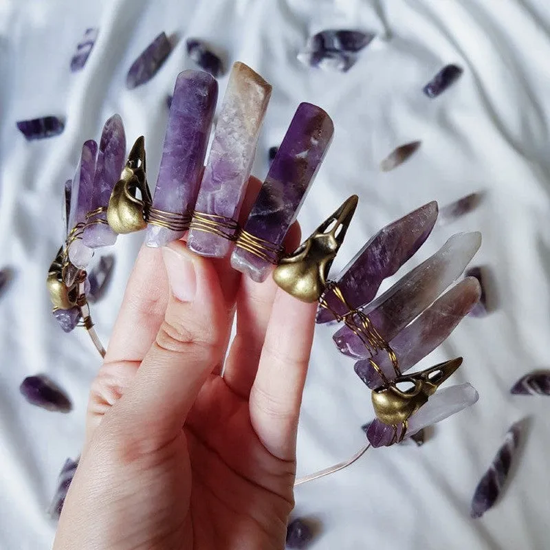 Raven Amethyst Tiara Crown