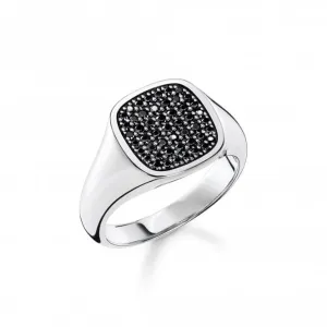 Rebel At Heart Black Stones Ring TR2389-051-11