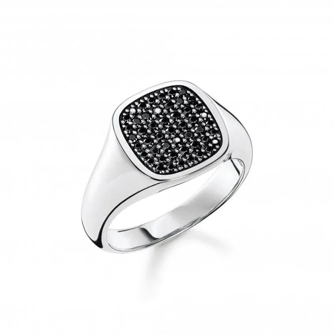 Rebel At Heart Black Stones Ring TR2389-051-11