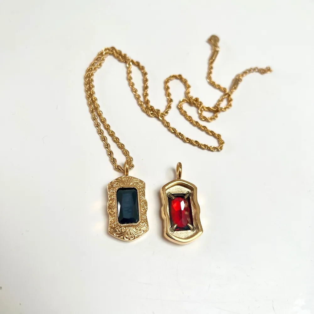 Red & Gold Diamond Pendant