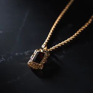 Red & Gold Diamond Pendant