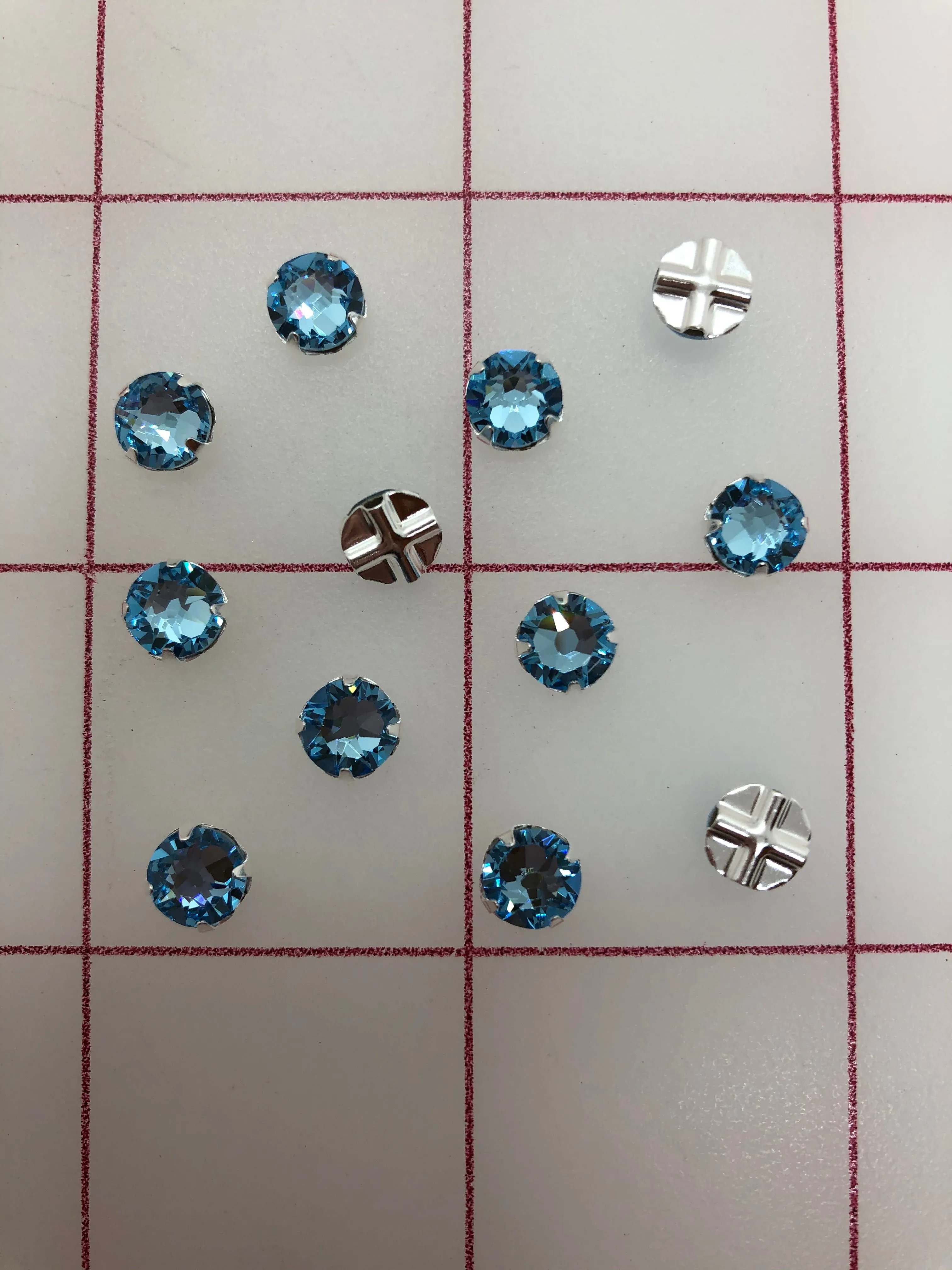 Rhinestones - 30SS Swarovski Rose Montees Aquamarine NEW!!