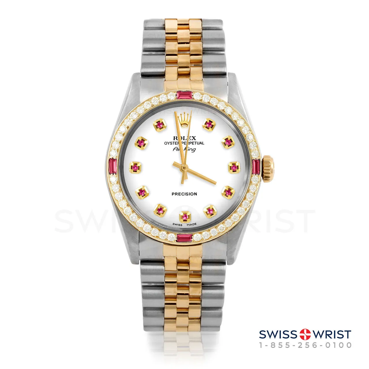 Rolex Air King 34mm | 5500-TT-WHT-RBY-AM-4RBY-JBL