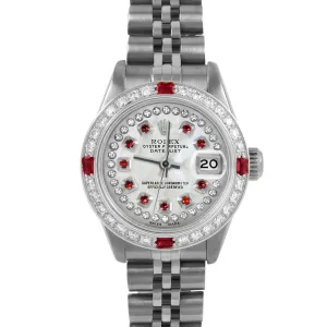 Rolex Datejust 26mm | 6917-SS-WMOP-STRR-4RBY-JBL