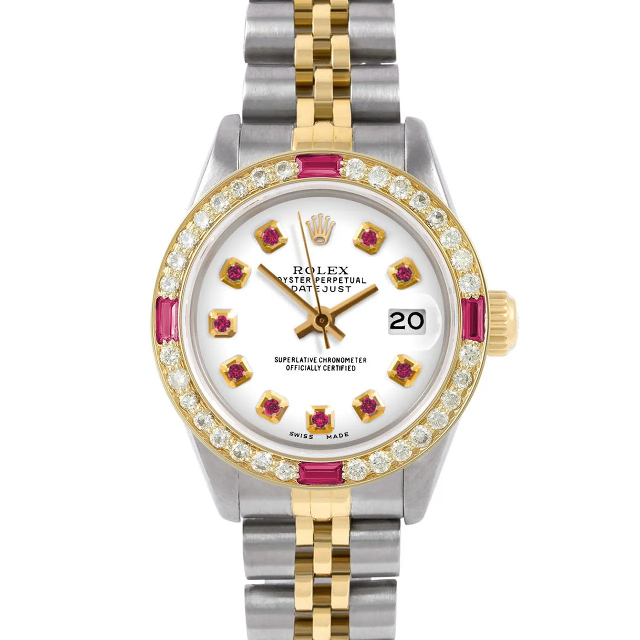 Rolex Datejust 26mm | 6917-TT-WHT-RBY-AM-4RBY-JBL