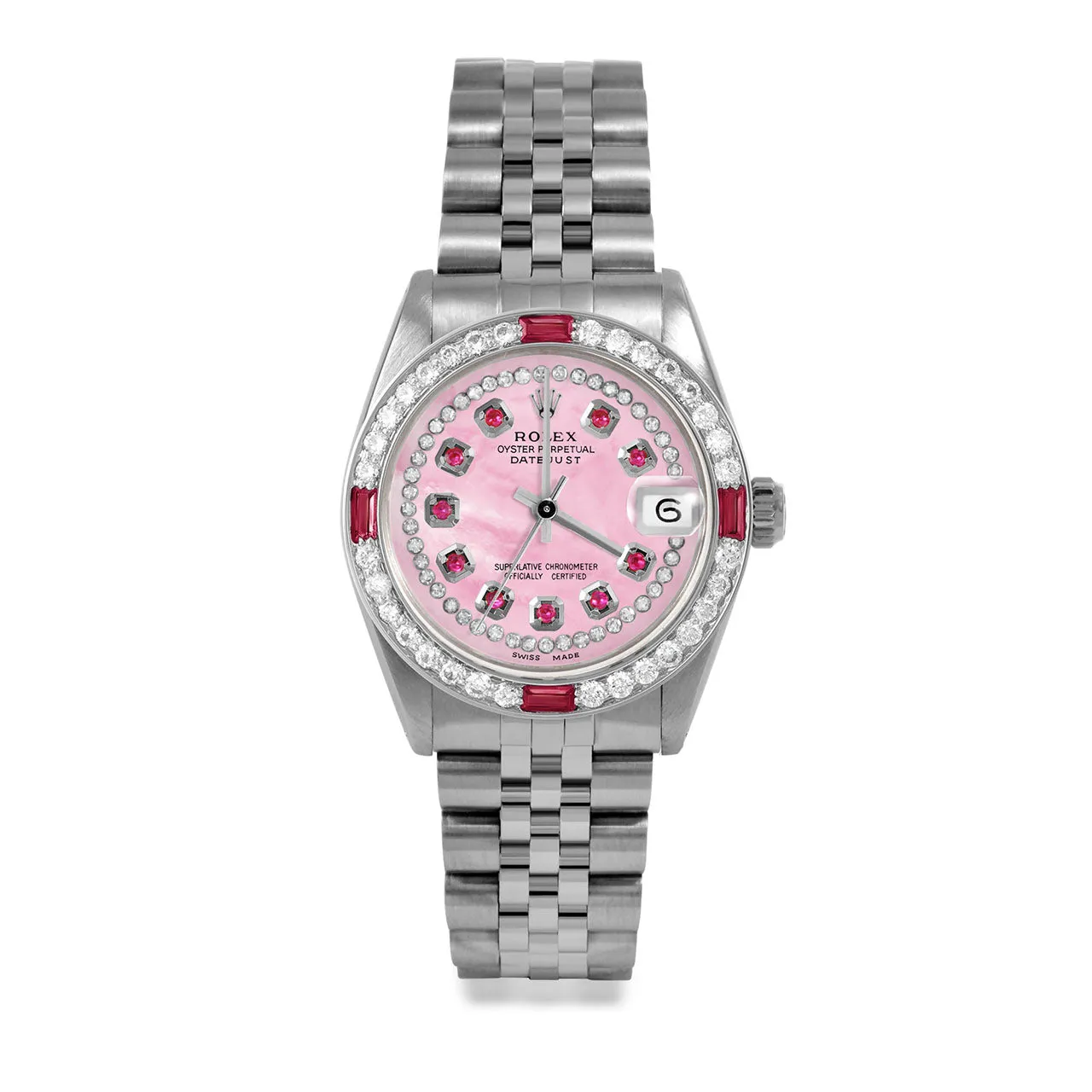 Rolex Datejust 31mm | 6827-SS-PMOP-STRR-4RBY-JBL