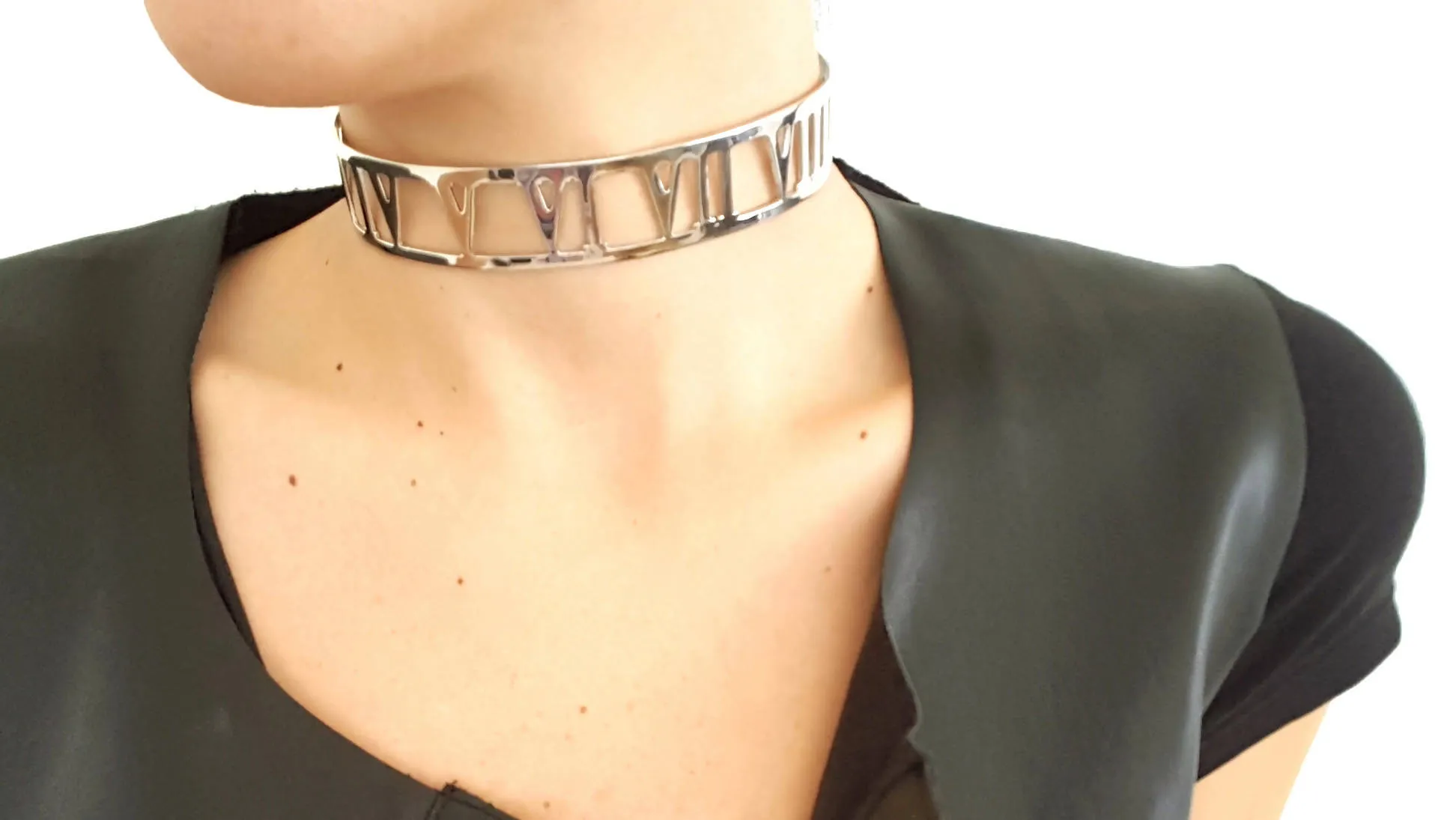 Romain Number Choker by Dina B.