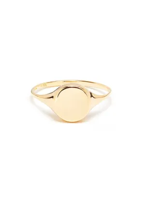 Round Signet Ring