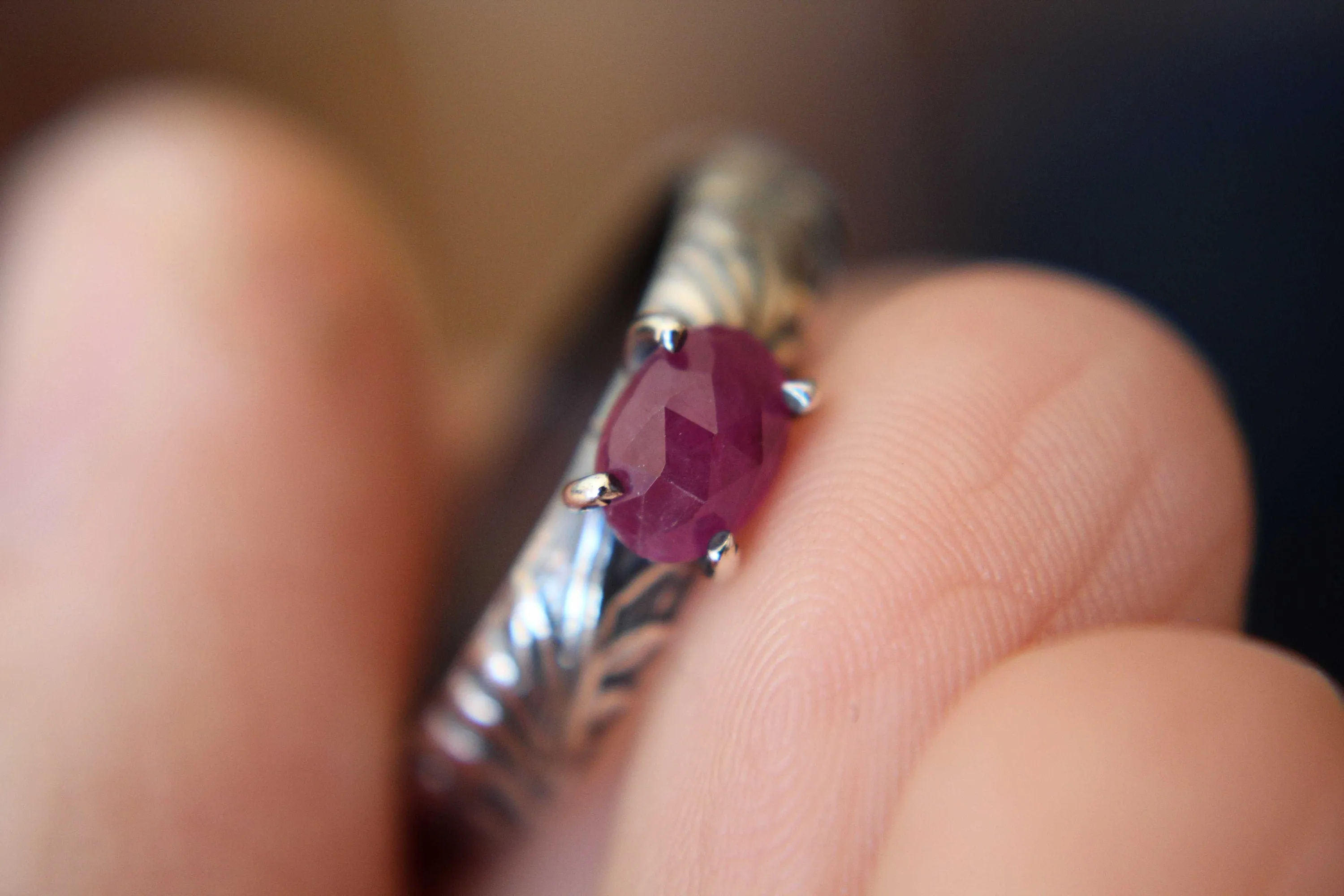 Ruby Ring, Natural Raw Ruby Ring, Floral Ruby Ring, Boho Ring, Stacking Ring, Floral Band, Faceted Ruby, Ruby Stone, Boho Ring, Natural,Gift