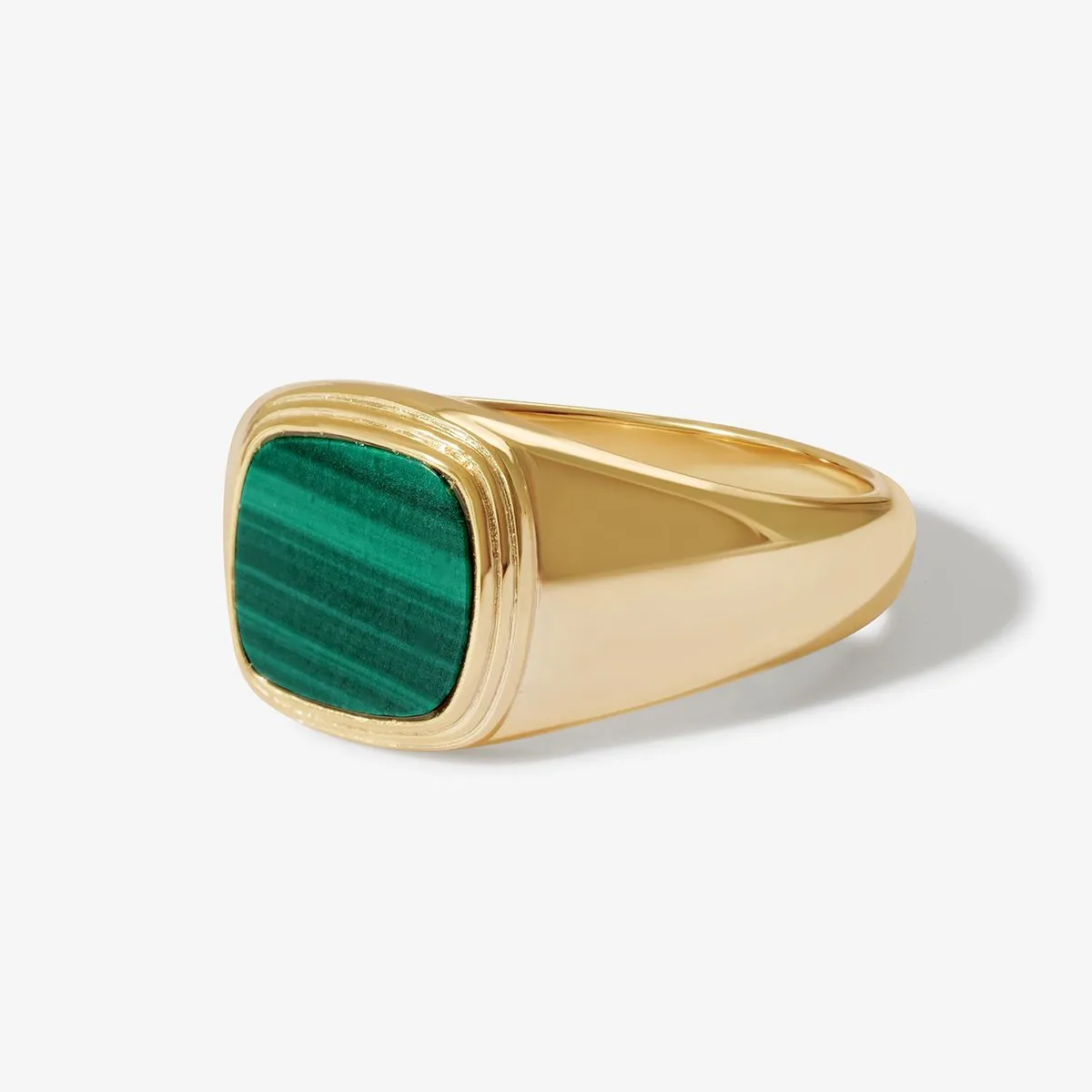 Saburo malachite signet ring