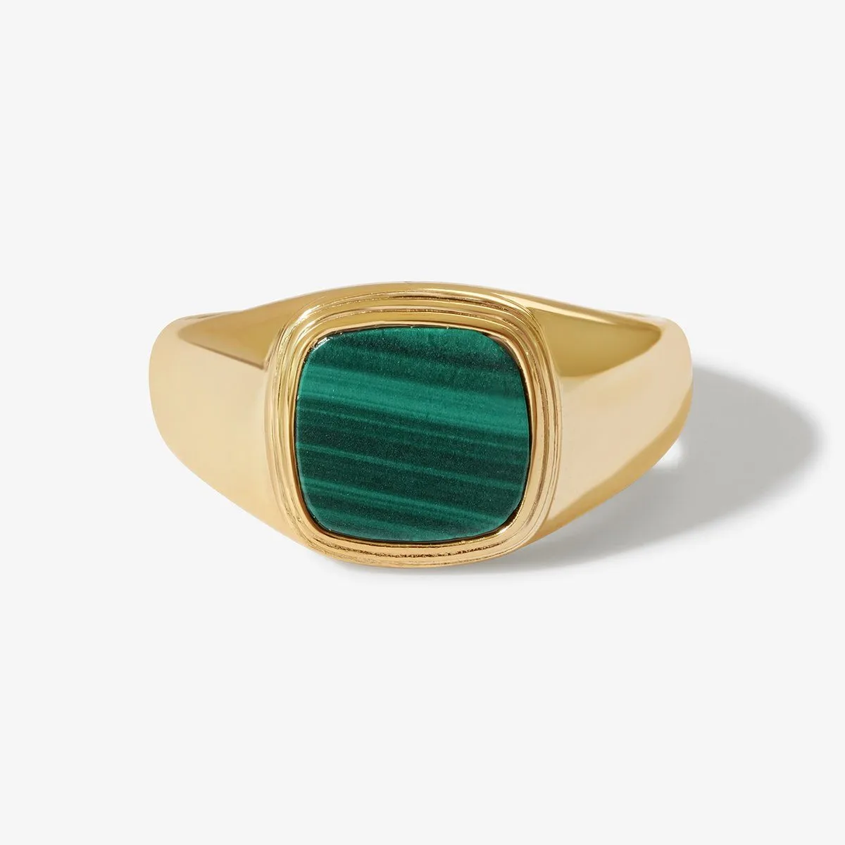 Saburo malachite signet ring