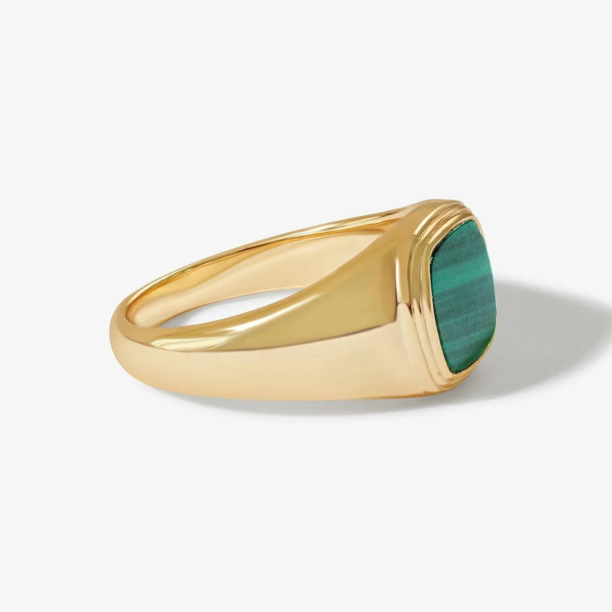 Saburo malachite signet ring