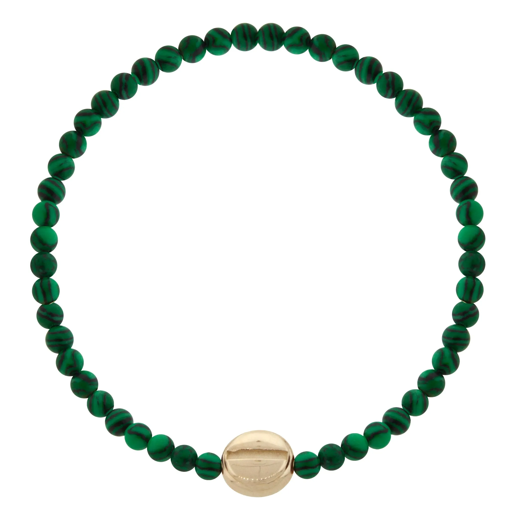 Screw Head Disk Gemstone Beaded Bracelet  (Colors Available)