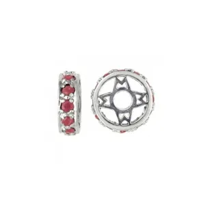 Silver & Ruby Charm S117R