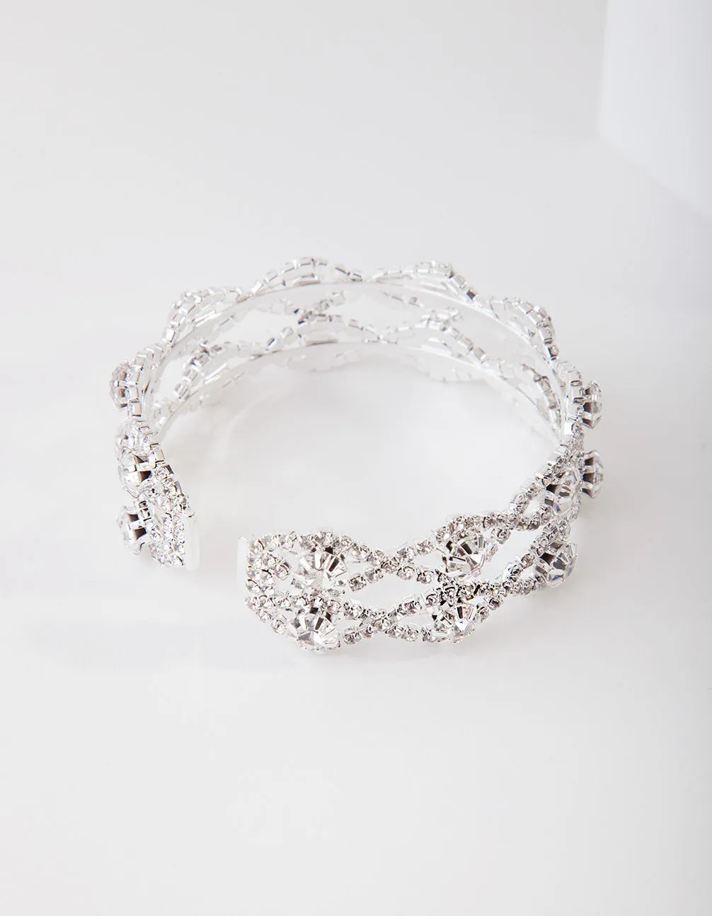 Silver Cup Chain Eye Cuff