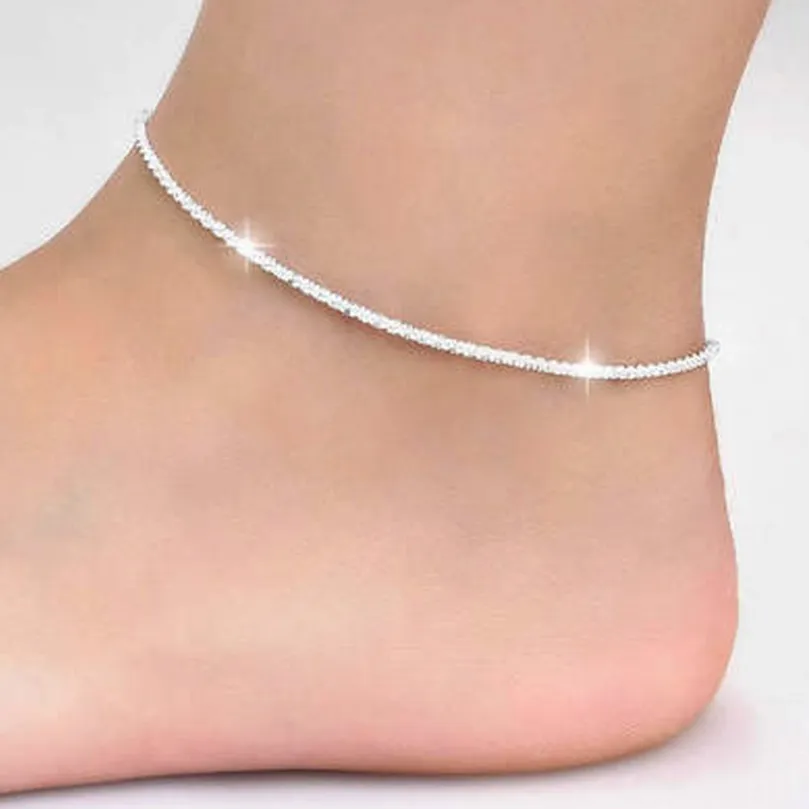 Silver plated anklet Korean version of Taobao explosion models female models 9.9 gift Korean version of the simple star anklet factory direct