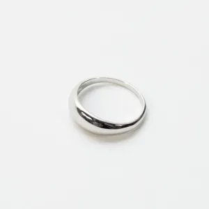 Silver Thin Dome Ring