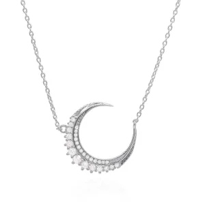 Stevie Moon Pendant Necklace | 925 Sterling Silver