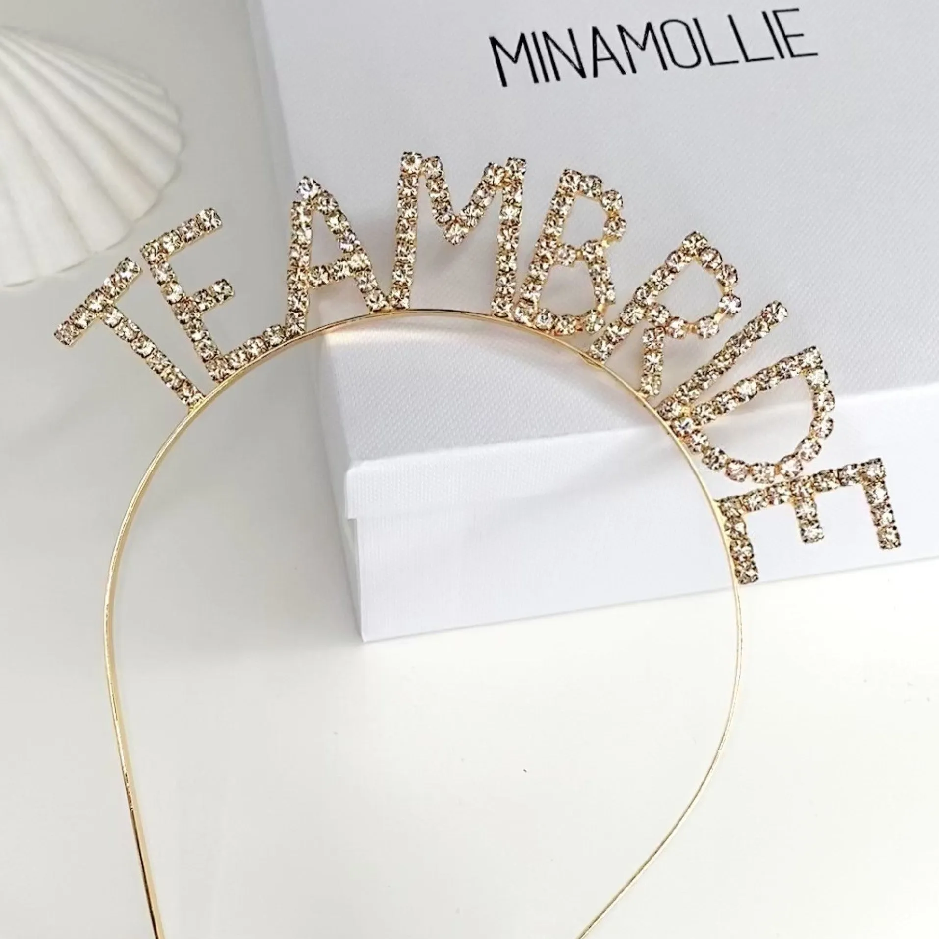 Team Bride Headband in Gold