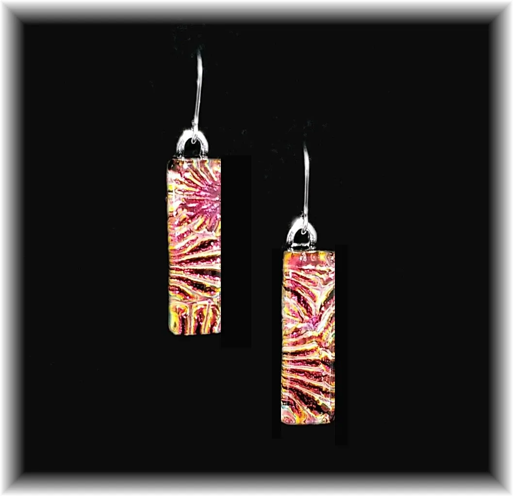 Tiger Long Rectangle Dangle Earrings