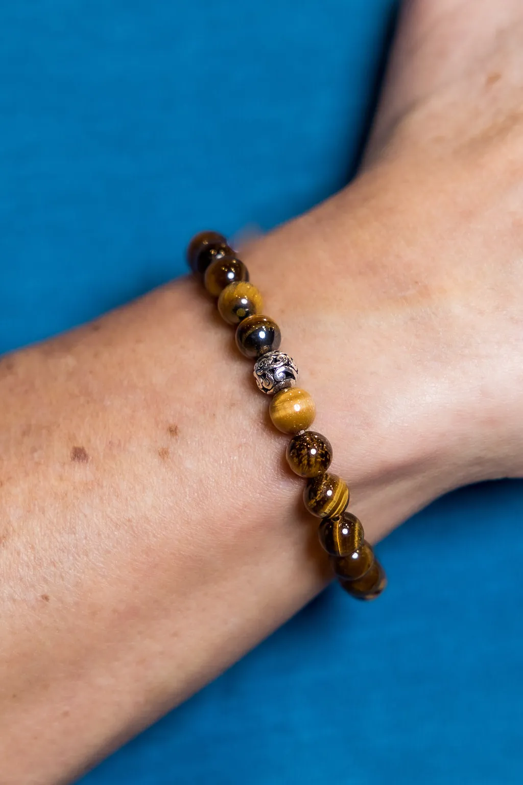 Tigers Eye Gloss Balinese Natural Gemstone Bracelet