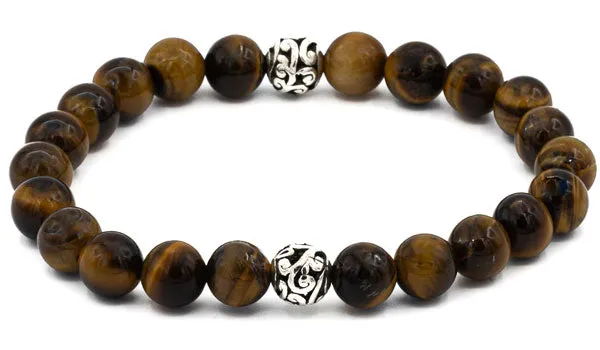 Tigers Eye Gloss Balinese Natural Gemstone Bracelet