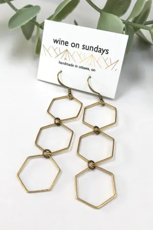 Triple Hex Earrings