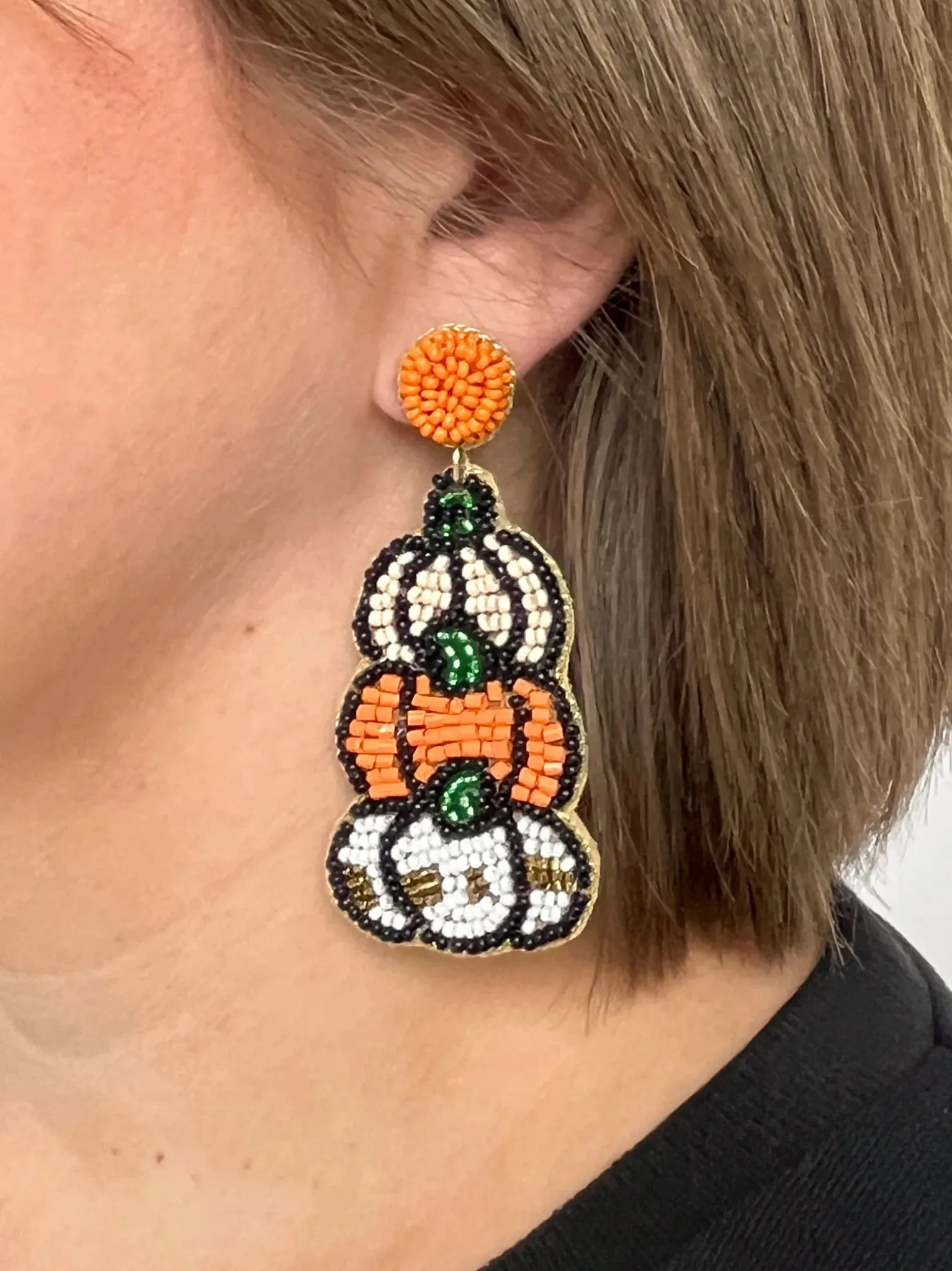 Triple Pumpkin Earrings