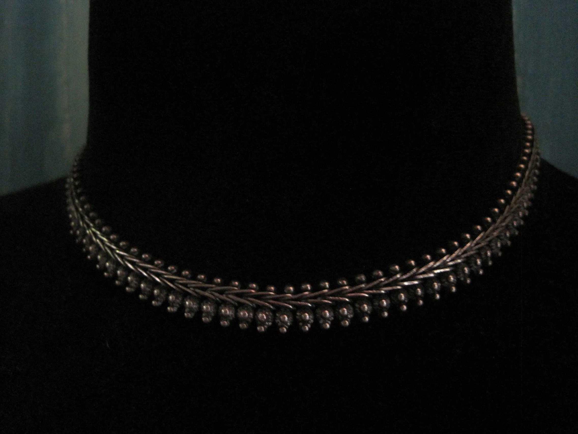 Vintage Silver Indian Choker Necklace