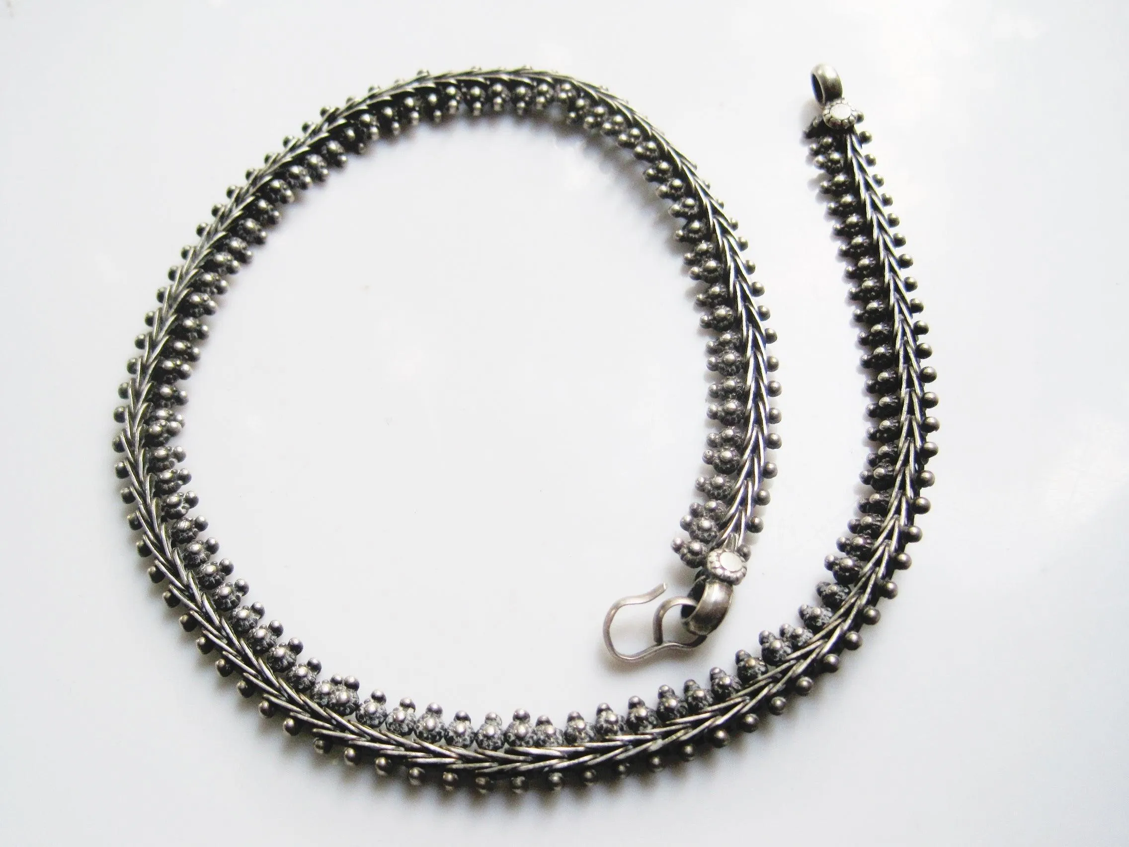 Vintage Silver Indian Choker Necklace