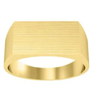 Wide Rectangular Signet Ring for Men - 15mm x 9mm