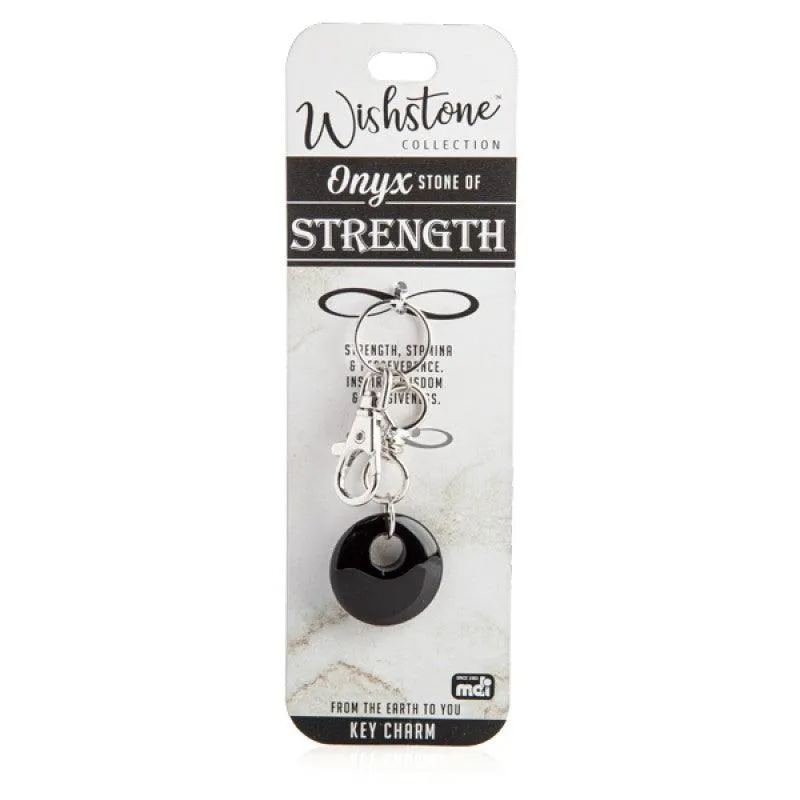 Wishstone Collection Onyx Key Charm